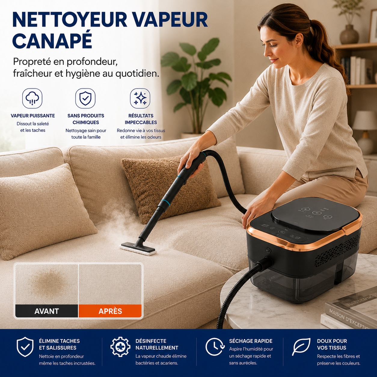 Nettoyeur vapeur canapé