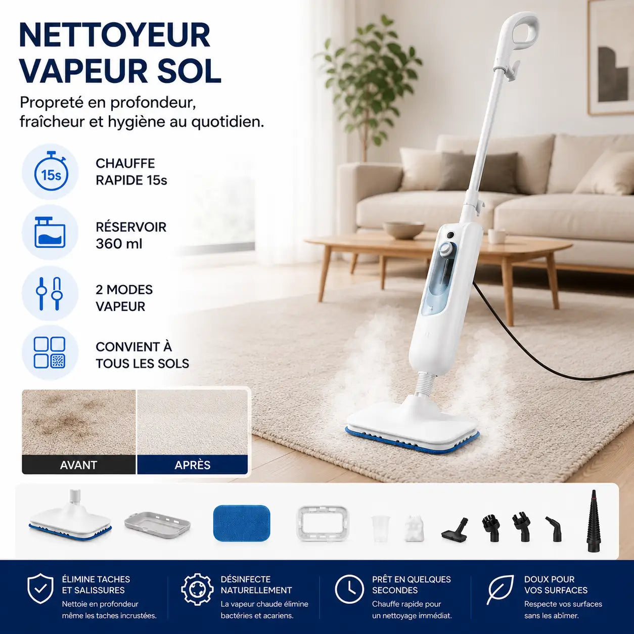 Nettoyeur vapeur sol