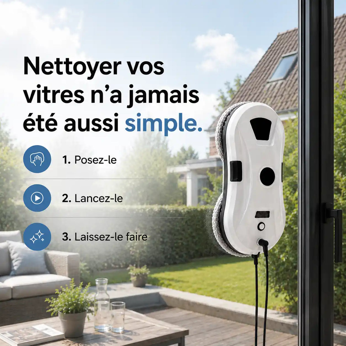 Robot Lave-Vitres Automatique – Nettoyage Sans Traces et Sans Effort